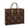 Louis Vuitton LV Women Onthego Tote Bag in Monogram Giant Canvas-Brown