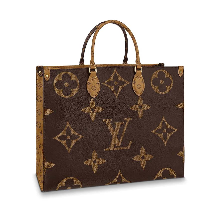 LOUIS VUITTON Onthego GM Womens tote bag M44576 brown x beige ref.248387 -  Joli Closet