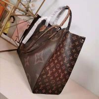 Louis Vuitton LV Women Onthego Tote Bag in Monogram Giant Canvas-Brown (1)