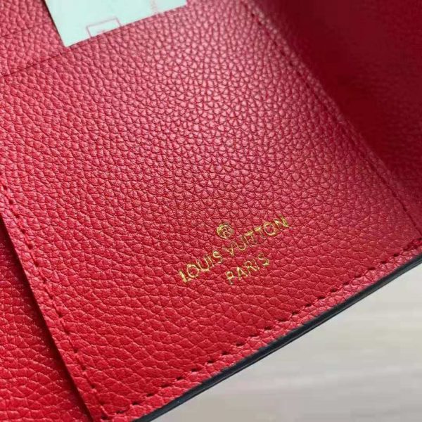 Louis Vuitton LV Women Pallas Compact Wallet in Monogram Canvas with Colored Calf Leather (8)