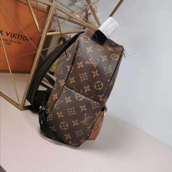 Louis Vuitton LV Women Palm Springs PM Backpack in Monogram Reverse Coated Canvas-Brown (3)