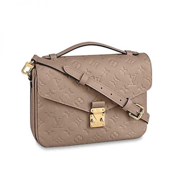 Louis Vuitton LV Women Pochette Métis Handbag in Monogram Empreinte Leather-Sandy