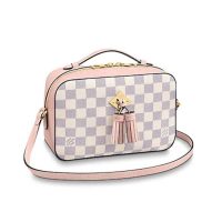 Louis Vuitton LV Women Saintonge Handbag in Damier Azur Coated Canvas-Yellow (1)