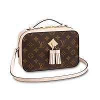 Louis Vuitton LV Women Saintonge Handbag in Monogram Canvas and Smooth Leather-Pink