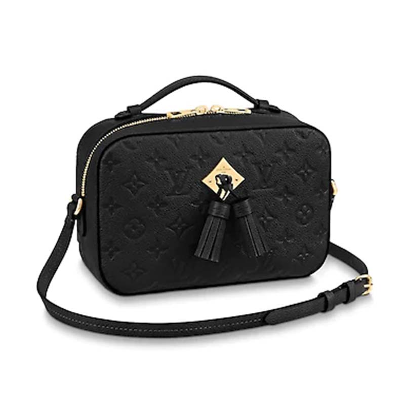 Louis+Vuitton+Saintonge+Crossbody+Black+Monogram+Empreinte