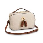 Louis Vuitton LV Women Saintonge Handbag in Monogram Empreinte Leather-White