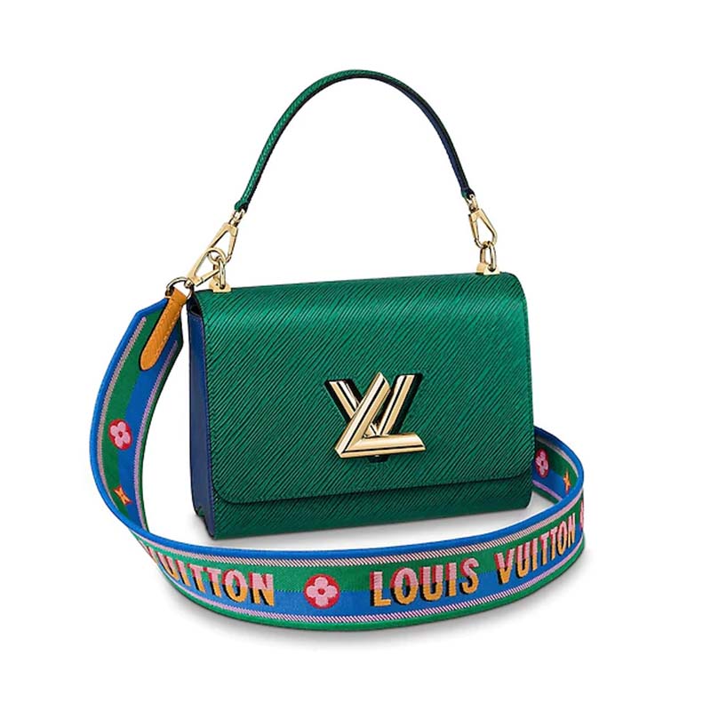 Louis Vuitton Twist MM Braided Links Epi Grained Leather Indigo in Cowhide  Leather with Gold-tone - US