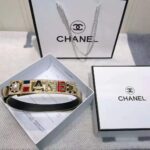 Chanel Women Goatskin & Gold-Tone Metal Belt-Gold – Bild 5