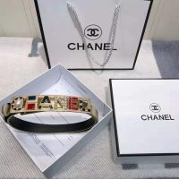 Chanel Women Goatskin & Gold-Tone Metal Belt-Gold (1)