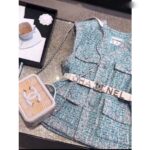 Chanel Women Goatskin & Gold-Tone Metal Belt-White - Image 8