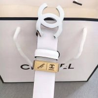 Chanel Women Lambskin & Gold-Tone Metal Belt-White (1)