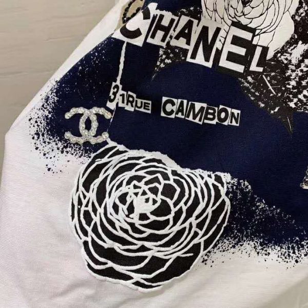Chanel Women Sweatshirt in Cotton Black White Navy Blue & Silver (3)