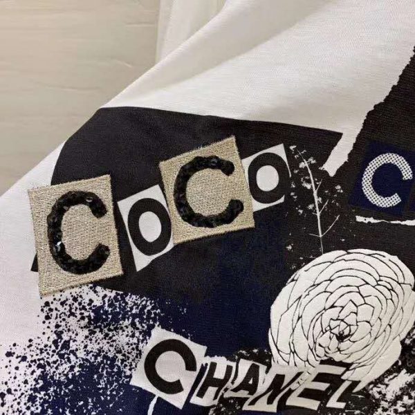 Chanel Women Sweatshirt in Cotton Black White Navy Blue & Silver (8)