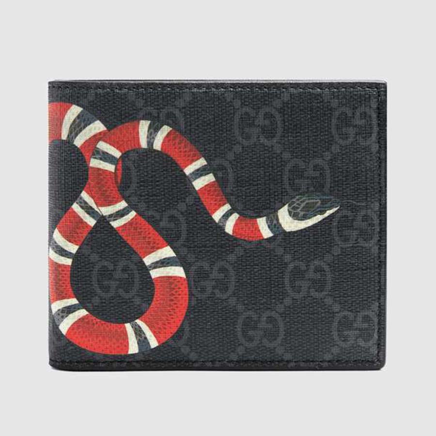 gucci men's snake wallet