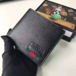 Gucci GG Unisex Leather Bi-Fold Wallet with Web in Black Metal-Free Tanned Leather - Image 4