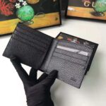 Gucci GG Unisex Leather Bi-Fold Wallet with Web in Black Metal-Free Tanned Leather - Image 6