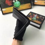 Gucci GG Unisex Leather Bi-Fold Wallet with Web in Black Metal-Free Tanned Leather - Image 7