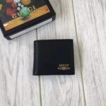 Gucci GG Unisex Leather Mini Wallet with Gucci Logo in Black Leather - Imagen 2