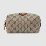 Gucci GG Unisex Ophidia GG Cosmetic Case in GG Supreme Canvas-Brown
