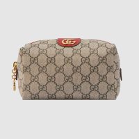 Gucci GG Unisex Ophidia GG Cosmetic Case in GG Supreme Canvas-Red (1)