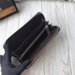 Gucci GG Unisex Web GG Supreme Zip Around Wallet in Beige/Ebony GG Supreme Canvas – Bild 4