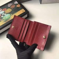 Gucci GG Women Ophidia GG Flora Card Case Wallet in GG Supreme Canvas-Red (6)