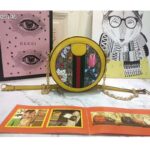 Gucci GG Women Ophidia GG Flora Mini Round Shoulder Bag in Beige/Ebony GG Supreme Canvas - Image 3