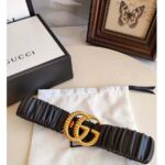 Gucci Unisex Belt with Torchon Double G Buckle in Black Leather - immagine 2