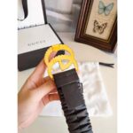 Gucci Unisex Belt with Torchon Double G Buckle in Black Leather - immagine 7