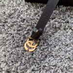 Gucci Unisex GG Marmont Leather Belt with Shiny Buckle-Black - Bild 9