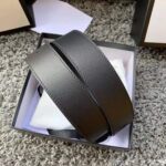 Gucci Unisex GG Marmont Leather Belt with Shiny Buckle in 3.8cm Width-Black - immagine 4