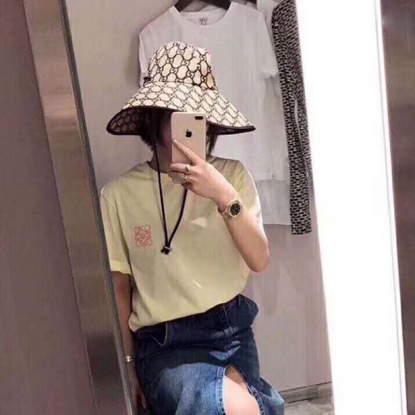 gg raffia wide brim hat