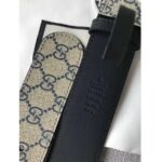 Gucci Unisex GG Supreme Belt with G Buckle in Beige/Blue GG Supreme Canvas - Imagen 10