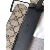 Gucci Unisex GG Supreme Belt with G Buckle in BeigeEbony GG Supreme Canvas (1)