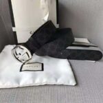 Gucci Unisex GG Supreme Belt with G Buckle in Black/Grey GG Supreme Canvas – Bild 2