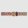 Gucci Unisex GG Supreme Belt with Kingsnake Print in BeigeEbony GG Supreme Canvas