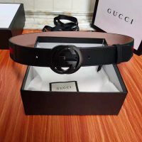 Gucci Unisex GG Web Belt with G Buckle in Green and Red Web (1)