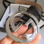 Gucci Unisex Gucci Signature Leather Belt-Black - Image 8