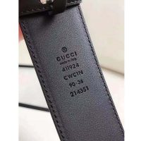 Gucci Unisex Gucci Signature Leather Belt with Interlocking G Buckle-Black (1)