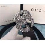 Gucci Unisex Leather Belt with Double G Buckle-Black - Image 9