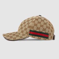 Gucci Unisex Original GG Canvas Baseball Hat in Original GG Fabric-Beige