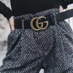 Gucci Unisex Wide Leather Belt with Double G-Black - immagine 2
