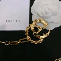 Gucci Women Chain Belt with Crystal Double G Buckle in Gold-Toned Chain (1)