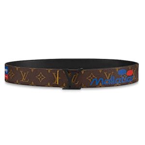 Louis Vuitton LV Initiales 40mm Belt in Monogram Canvas-Brown