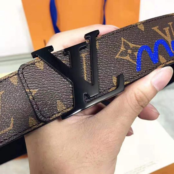 Vær sød at lade være maksimum indhente Louis Vuitton LV Initiales 40mm Belt in Monogram Canvas-Brown - LULUX