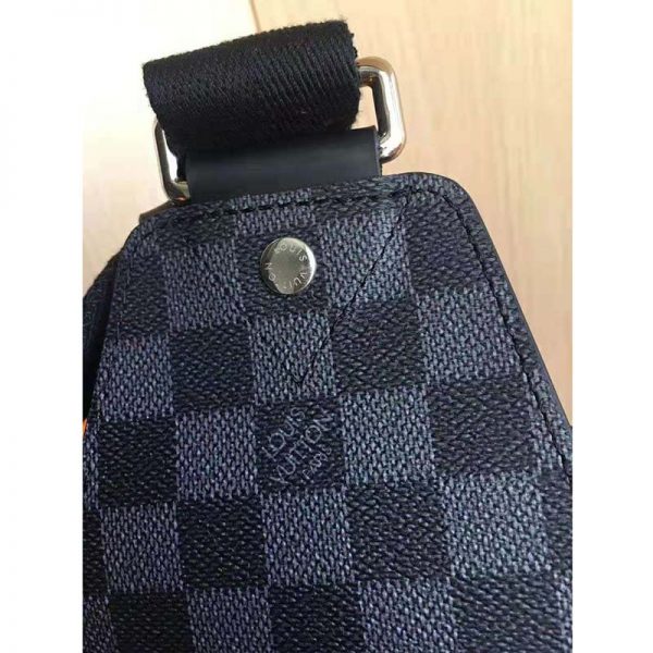 Louis Vuitton LV Men Avenue Sling Bag in Coated Damier Graphique Canvas-Grey (5)