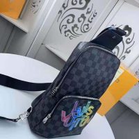 Louis Vuitton LV Men Avenue Sling Bag in Damier Graphite Canvas-Grey (1)