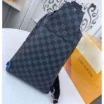 Louis Vuitton LV Men Avenue Sling Bag in Damier Graphite Canvas-Grey – Image 5
