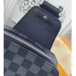Louis Vuitton LV Men Avenue Sling Bag in Damier Graphite Canvas-Grey – Image 8