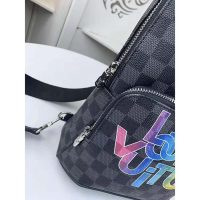 Louis Vuitton LV Men Avenue Sling Bag in Damier Graphite Canvas-Grey (1)